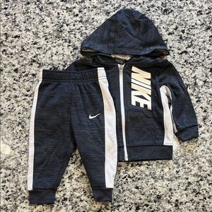 Nike Kids Dark Blue and White Jogger Set